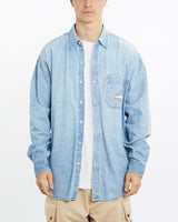 Vintage, 90s, Disney, Winnie, The, Pooh, Denim, Button, Up, Shirt, The Real Deal, size extra large, colour Blue, newtown, sydney, australia, thrift store, opshop, preloved, secondhand, sustainable, retro, antique, 70s, 80s, 90s, 2000s, 00s, fashion, clothing, streetwear, trendy, garment, style, boutique, store, shop, archive, sale, cheap, best, top, Shirts