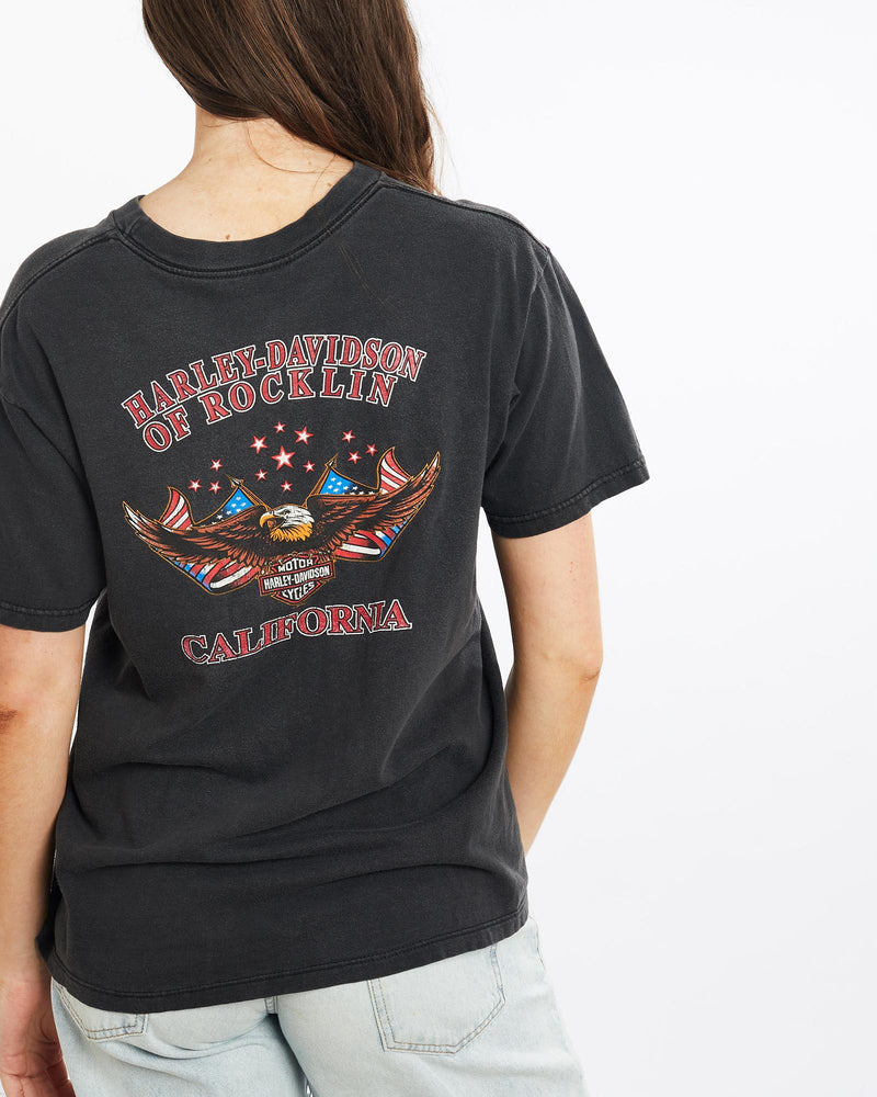 Vintage, Harley, Davidson, Tee, The Real Deal, size medium, colour Black, newtown, sydney, australia, thrift store, opshop, preloved, secondhand, sustainable, retro, antique, 70s, 80s, 90s, 2000s, 00s, fashion, clothing, streetwear, trendy, garment, style, boutique, store, shop, archive, sale, cheap, best, top, T-Shirts