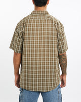 Vintage, 90s, Polo, Ralph, Lauren, Short, Sleeve, Button, Up, Shirt, The Real Deal, size extra large, colour Brown, newtown, sydney, australia, thrift store, opshop, preloved, secondhand, sustainable, retro, antique, 70s, 80s, 90s, 2000s, 00s, fashion, clothing, streetwear, trendy, garment, style, boutique, store, shop, archive, sale, cheap, best, top, Shirts