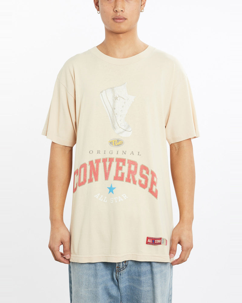 Vintage, 90s, Converse, All, Star, Tee, The Real Deal, size large, colour Beige, newtown, sydney, australia, thrift store, opshop, preloved, secondhand, sustainable, retro, antique, 70s, 80s, 90s, 2000s, 00s, fashion, clothing, streetwear, trendy, garment, style, boutique, store, shop, archive, sale, cheap, best, top, T-Shirts