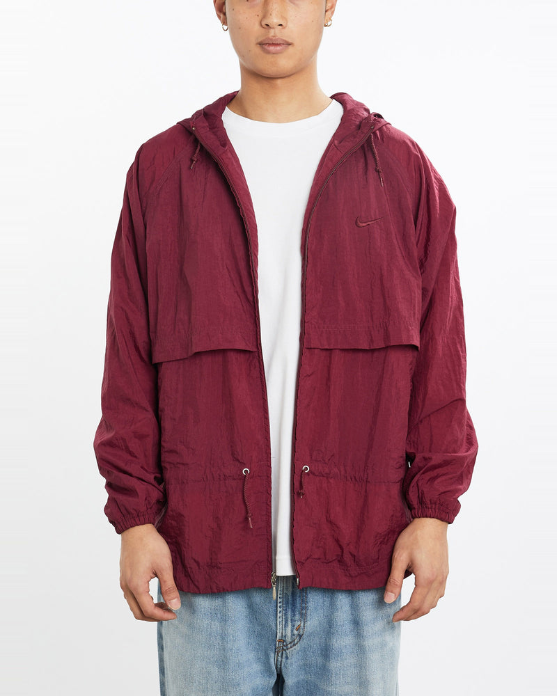 Vintage, 90s, Nike, Windbreaker, Jacket, The Real Deal, size medium, colour Burgundy, newtown, sydney, australia, thrift store, opshop, preloved, secondhand, sustainable, retro, antique, 70s, 80s, 90s, 2000s, 00s, fashion, clothing, streetwear, trendy, garment, style, boutique, store, shop, archive, sale, cheap, best, top, Jackets