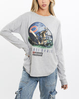 Vintage, 1996, NFL, Chicago, Bears, Long, Sleeve, Tee, The Real Deal, size small, colour Grey, newtown, sydney, australia, thrift store, opshop, preloved, secondhand, sustainable, retro, antique, 70s, 80s, 90s, 2000s, 00s, fashion, clothing, streetwear, trendy, garment, style, boutique, store, shop, archive, sale, cheap, best, top, T-Shirts