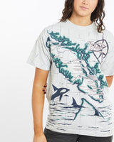 Vintage, 90s, Vancouver, Island, Map, Tee, The Real Deal, size medium, colour Grey, newtown, sydney, australia, thrift store, opshop, preloved, secondhand, sustainable, retro, antique, 70s, 80s, 90s, 2000s, 00s, fashion, clothing, streetwear, trendy, garment, style, boutique, store, shop, archive, sale, cheap, best, top, T-Shirts