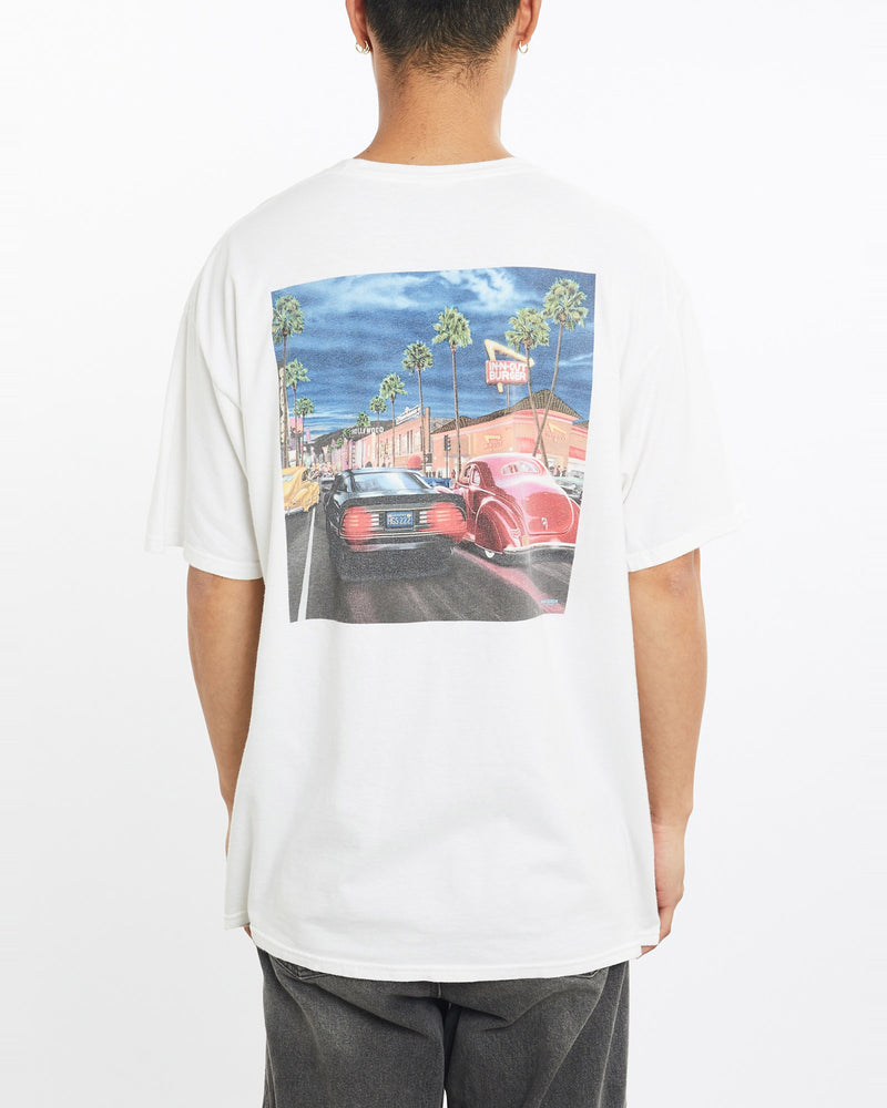 Vintage, In-N-Out, Burger, Tee, The Real Deal, size large, colour White, newtown, sydney, australia, thrift store, opshop, preloved, secondhand, sustainable, retro, antique, 70s, 80s, 90s, 2000s, 00s, fashion, clothing, streetwear, trendy, garment, style, boutique, store, shop, archive, sale, cheap, best, top, T-Shirts