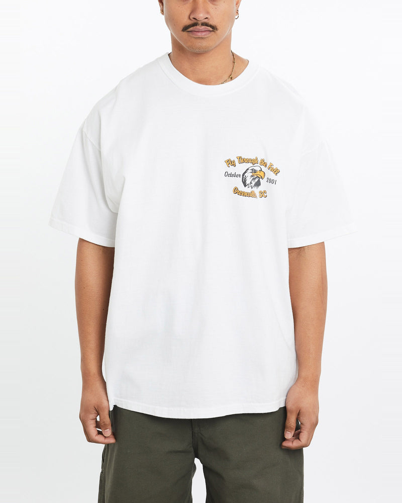 Vintage, Harley, Davidson, Owners, Group, Tee, The Real Deal, size large, colour White, newtown, sydney, australia, thrift store, opshop, preloved, secondhand, sustainable, retro, antique, 70s, 80s, 90s, 2000s, 00s, fashion, clothing, streetwear, trendy, garment, style, boutique, store, shop, archive, sale, cheap, best, top, T-Shirts