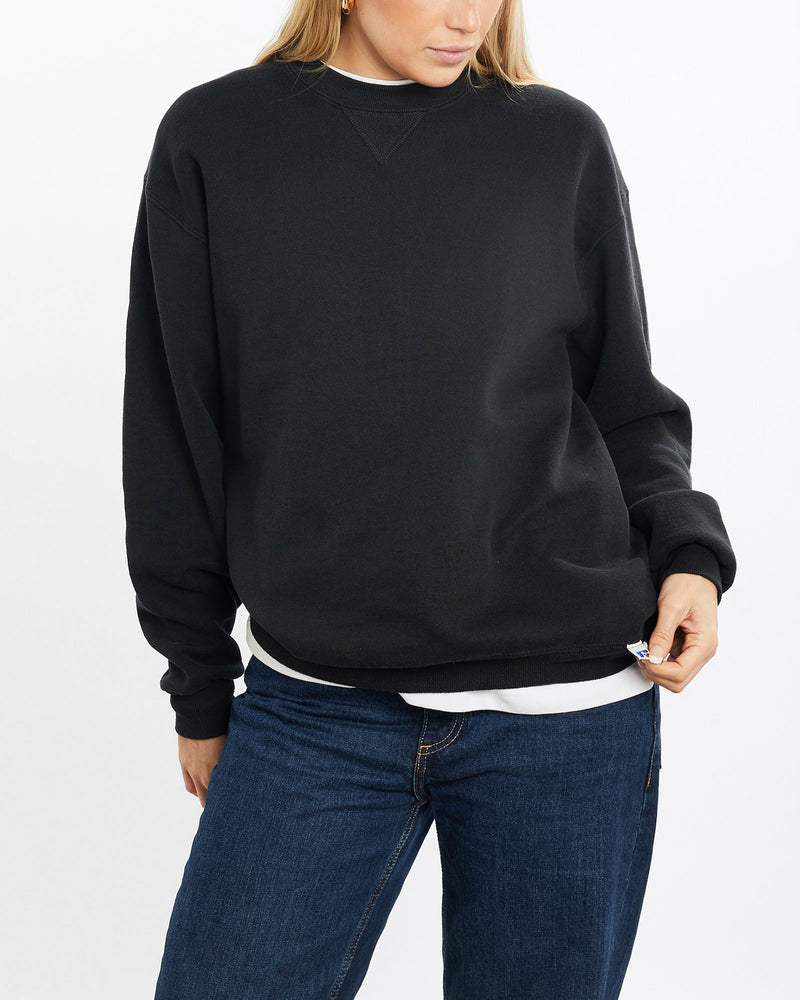 Vintage, 90s, Russell, Athletic, Sweatshirt, The Real Deal, size medium, colour Black, newtown, sydney, australia, thrift store, opshop, preloved, secondhand, sustainable, retro, antique, 70s, 80s, 90s, 2000s, 00s, fashion, clothing, streetwear, trendy, garment, style, boutique, store, shop, archive, sale, cheap, best, top, Sweats and hoodies