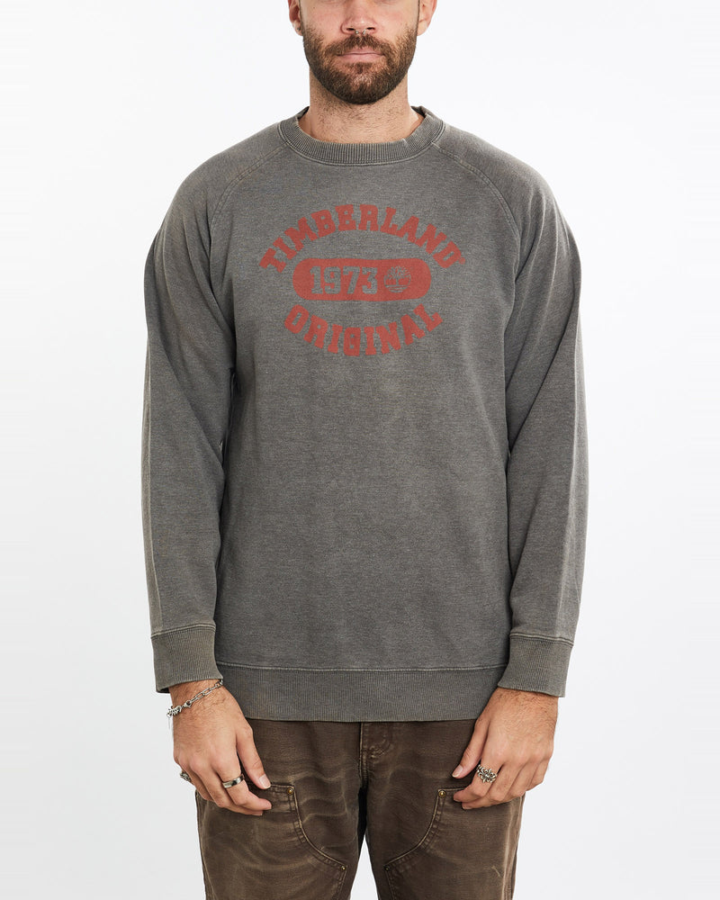 Vintage, 90s, Timberland, Sweatshirt, The Real Deal, size extra large, colour Grey, newtown, sydney, australia, thrift store, opshop, preloved, secondhand, sustainable, retro, antique, 70s, 80s, 90s, 2000s, 00s, fashion, clothing, streetwear, trendy, garment, style, boutique, store, shop, archive, sale, cheap, best, top, Sweats and hoodies