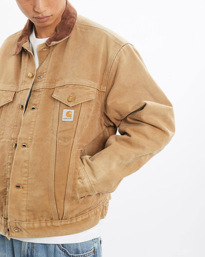 Vintage, 90s, Carhartt, Dayton, Trucker', Blanket, Lined, Jacket, The Real Deal, size extra large, colour Brown, newtown, sydney, australia, thrift store, opshop, preloved, secondhand, sustainable, retro, antique, 70s, 80s, 90s, 2000s, 00s, fashion, clothing, streetwear, trendy, garment, style, boutique, store, shop, archive, sale, cheap, best, top, Jackets