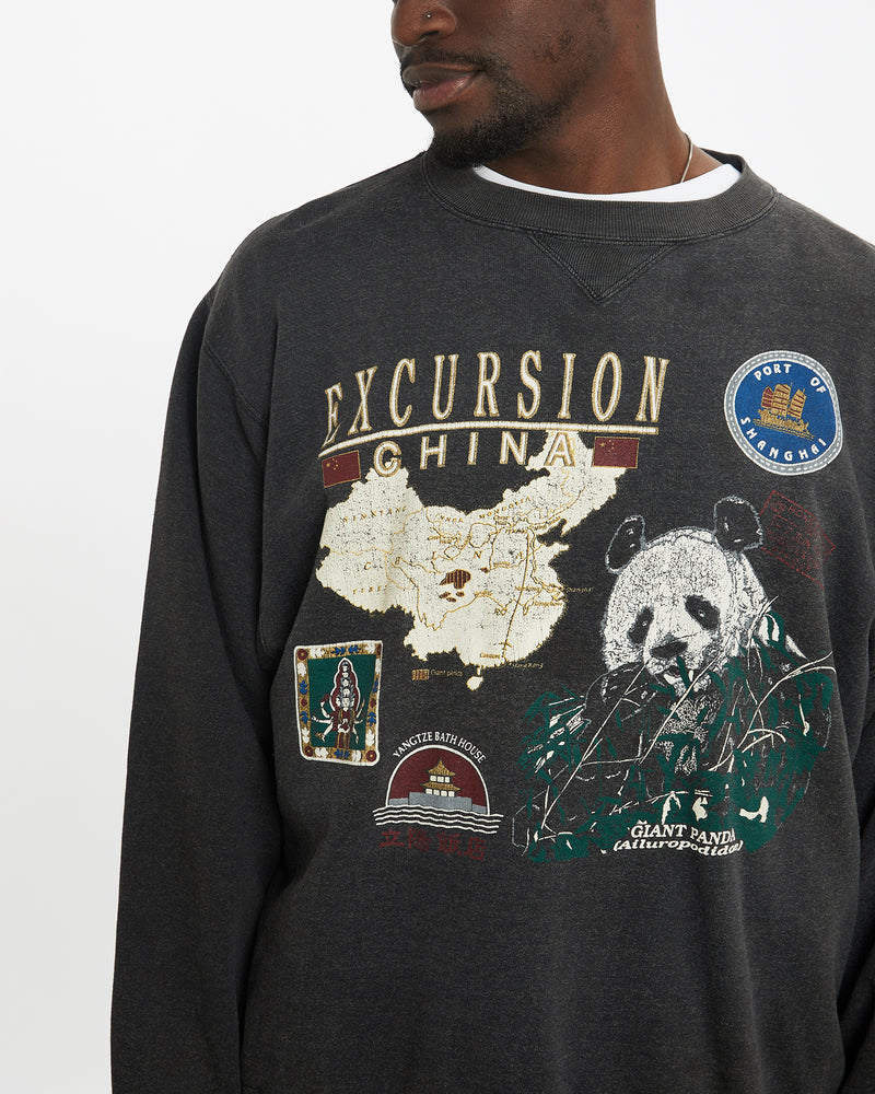 Vintage 90s Giant Panda Wildlife Sweatshirt <br>L , The Real Deal , newtown, sydney, australia, thrift store, opshop, preloved, secondhand, sustainable, retro, antique, 70s, 80s, 90s, 2000s, 00s, fashion, clothing, streetwear, trendy, garment, style, boutique, store, shop, archive, sale, cheap, best, top