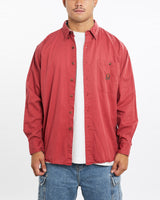 Vintage, 90s, Chaps, Ralph, Lauren, Button, Up, Shirt, The Real Deal, size extra large, colour Burgundy, newtown, sydney, australia, thrift store, opshop, preloved, secondhand, sustainable, retro, antique, 70s, 80s, 90s, 2000s, 00s, fashion, clothing, streetwear, trendy, garment, style, boutique, store, shop, archive, sale, cheap, best, top, Shirts