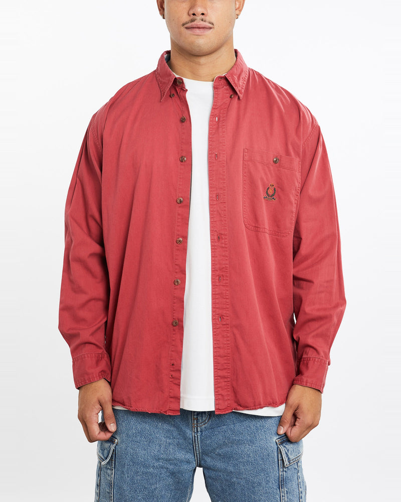 Vintage, 90s, Chaps, Ralph, Lauren, Button, Up, Shirt, The Real Deal, size extra large, colour Burgundy, newtown, sydney, australia, thrift store, opshop, preloved, secondhand, sustainable, retro, antique, 70s, 80s, 90s, 2000s, 00s, fashion, clothing, streetwear, trendy, garment, style, boutique, store, shop, archive, sale, cheap, best, top, Shirts