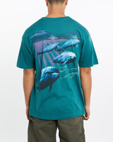 Vintage, 90s, Dolphin, Wildlife, Tee, The Real Deal, size large, colour Green, newtown, sydney, australia, thrift store, opshop, preloved, secondhand, sustainable, retro, antique, 70s, 80s, 90s, 2000s, 00s, fashion, clothing, streetwear, trendy, garment, style, boutique, store, shop, archive, sale, cheap, best, top, T-Shirts