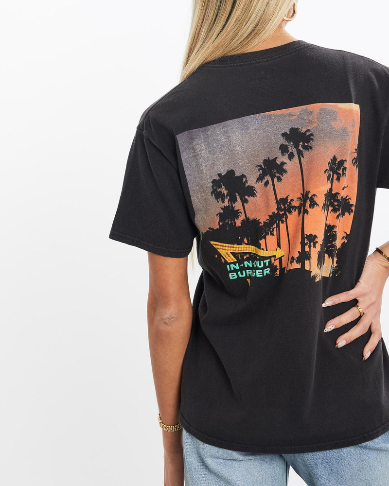 Vintage, In-N-Out, Burger, Tee, The Real Deal, size extra small, colour Black, newtown, sydney, australia, thrift store, opshop, preloved, secondhand, sustainable, retro, antique, 70s, 80s, 90s, 2000s, 00s, fashion, clothing, streetwear, trendy, garment, style, boutique, store, shop, archive, sale, cheap, best, top, T-Shirts