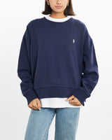 Vintage, Polo, Ralph, Lauren, Sweatshirt, The Real Deal, size small, colour Navy, newtown, sydney, australia, thrift store, opshop, preloved, secondhand, sustainable, retro, antique, 70s, 80s, 90s, 2000s, 00s, fashion, clothing, streetwear, trendy, garment, style, boutique, store, shop, archive, sale, cheap, best, top, Sweats and hoodies