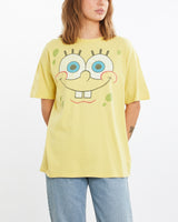 Vintage, SpongeBob, SquarePants, Cartoon, Tee, The Real Deal, size medium, colour Yellow, newtown, sydney, australia, thrift store, opshop, preloved, secondhand, sustainable, retro, antique, 70s, 80s, 90s, 2000s, 00s, fashion, clothing, streetwear, trendy, garment, style, boutique, store, shop, archive, sale, cheap, best, top, T-Shirts