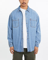 Vintage, Levi's, Denim, Button, Up, Shirt, The Real Deal, size medium, colour Blue, newtown, sydney, australia, thrift store, opshop, preloved, secondhand, sustainable, retro, antique, 70s, 80s, 90s, 2000s, 00s, fashion, clothing, streetwear, trendy, garment, style, boutique, store, shop, archive, sale, cheap, best, top, Shirts