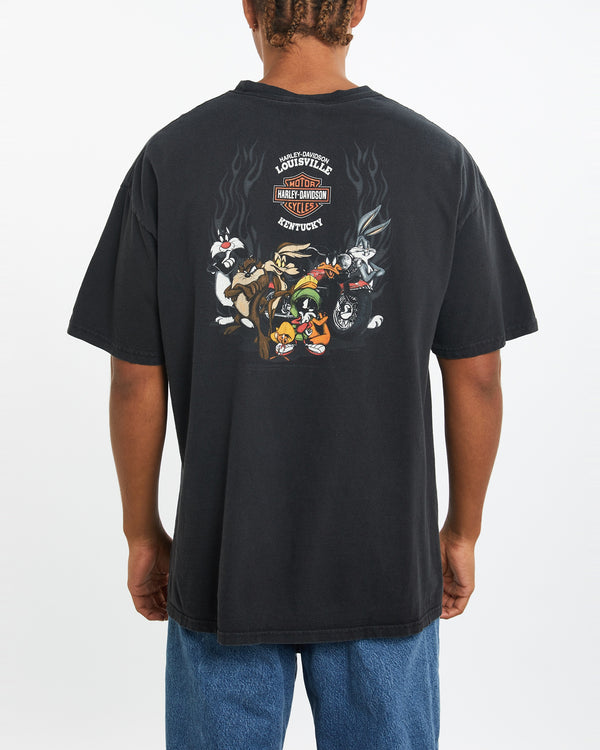 Vintage Harley Davidson x Looney Tunes Tee <br>XL , The Real Deal , newtown, sydney, australia, thrift store, opshop, preloved, secondhand, sustainable, retro, antique, 70s, 80s, 90s, 2000s, 00s, fashion, clothing, streetwear, trendy, garment, style, boutique, store, shop, archive, sale, cheap, best, top