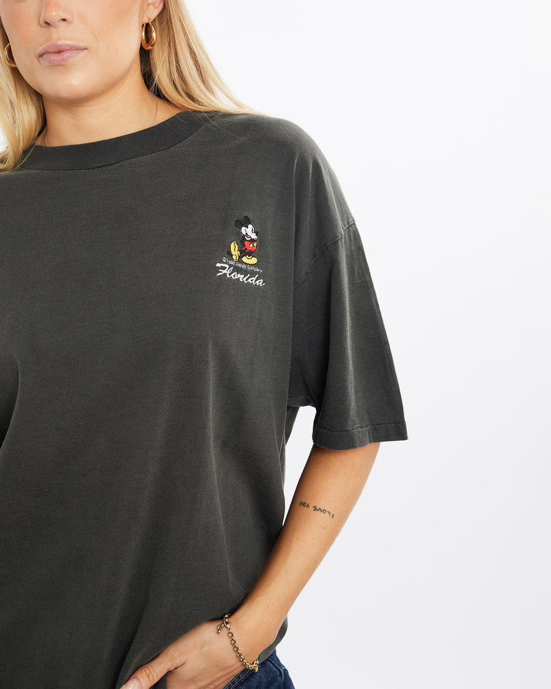 Vintage, 90s, Disney, Mickey, Mouse, Tee, The Real Deal, size medium, colour Black, newtown, sydney, australia, thrift store, opshop, preloved, secondhand, sustainable, retro, antique, 70s, 80s, 90s, 2000s, 00s, fashion, clothing, streetwear, trendy, garment, style, boutique, store, shop, archive, sale, cheap, best, top, T-Shirts