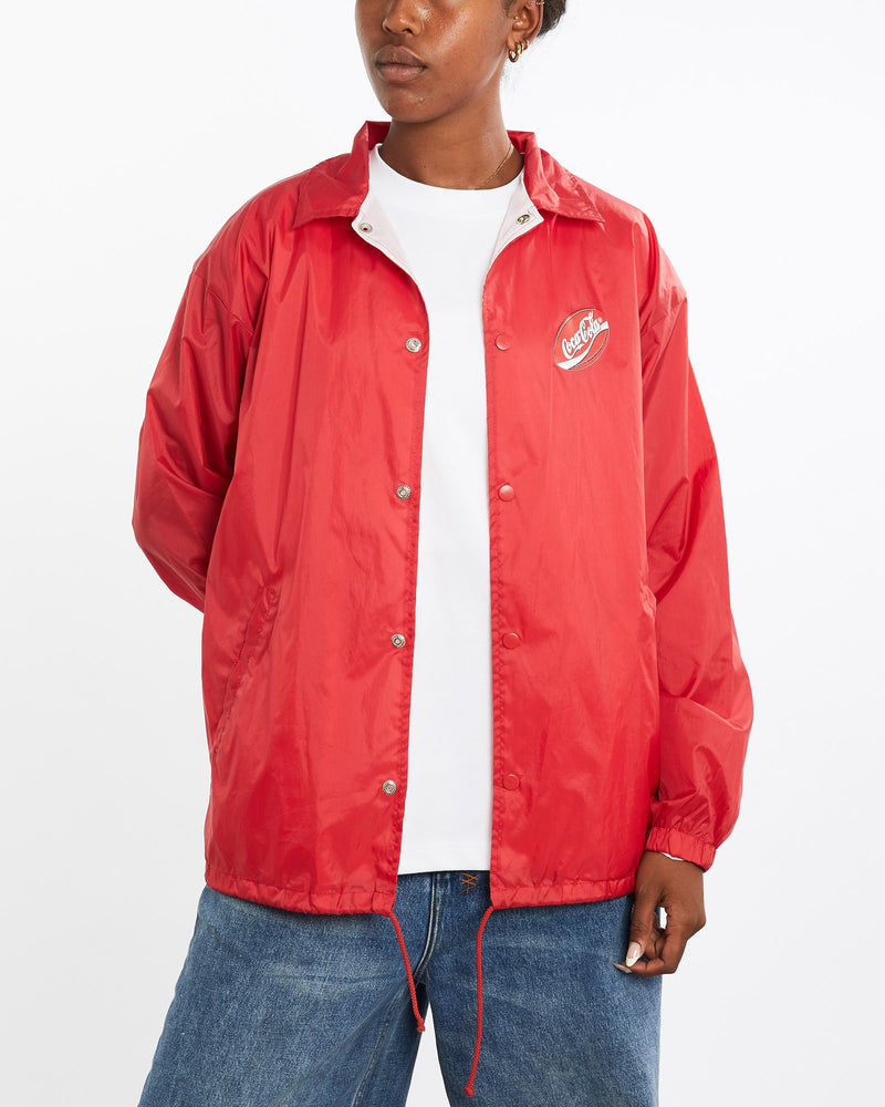 Vintage, 90s, Coca, Cola, Coaches, Jacket, The Real Deal, size medium, colour Red, newtown, sydney, australia, thrift store, opshop, preloved, secondhand, sustainable, retro, antique, 70s, 80s, 90s, 2000s, 00s, fashion, clothing, streetwear, trendy, garment, style, boutique, store, shop, archive, sale, cheap, best, top, Jackets