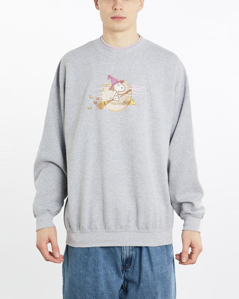 Vintage, 90s, Snoopy, Sweatshirt, The Real Deal, size extra large, colour Grey, newtown, sydney, australia, thrift store, opshop, preloved, secondhand, sustainable, retro, antique, 70s, 80s, 90s, 2000s, 00s, fashion, clothing, streetwear, trendy, garment, style, boutique, store, shop, archive, sale, cheap, best, top, Sweats and hoodies