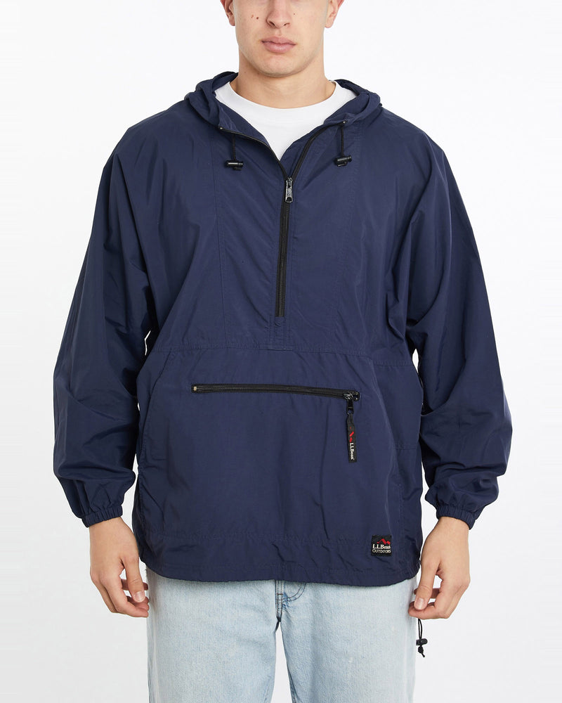 Vintage, L.L., Bean, Windbreaker, Jacket, The Real Deal, size double extra large, colour Navy, newtown, sydney, australia, thrift store, opshop, preloved, secondhand, sustainable, retro, antique, 70s, 80s, 90s, 2000s, 00s, fashion, clothing, streetwear, trendy, garment, style, boutique, store, shop, archive, sale, cheap, best, top, Jackets