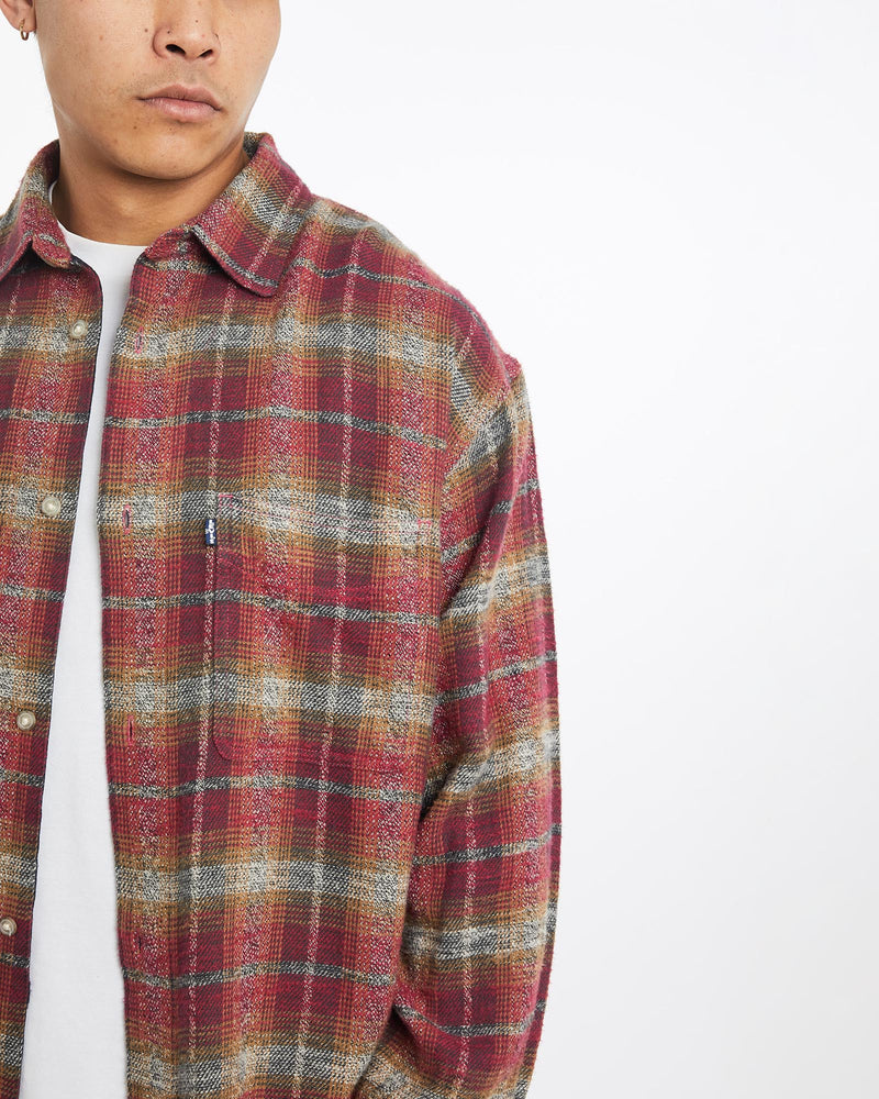 Vintage, Levi's, Flannelette, Button, Up, Shirt, The Real Deal, size extra large, colour Multicolour, newtown, sydney, australia, thrift store, opshop, preloved, secondhand, sustainable, retro, antique, 70s, 80s, 90s, 2000s, 00s, fashion, clothing, streetwear, trendy, garment, style, boutique, store, shop, archive, sale, cheap, best, top, Shirts