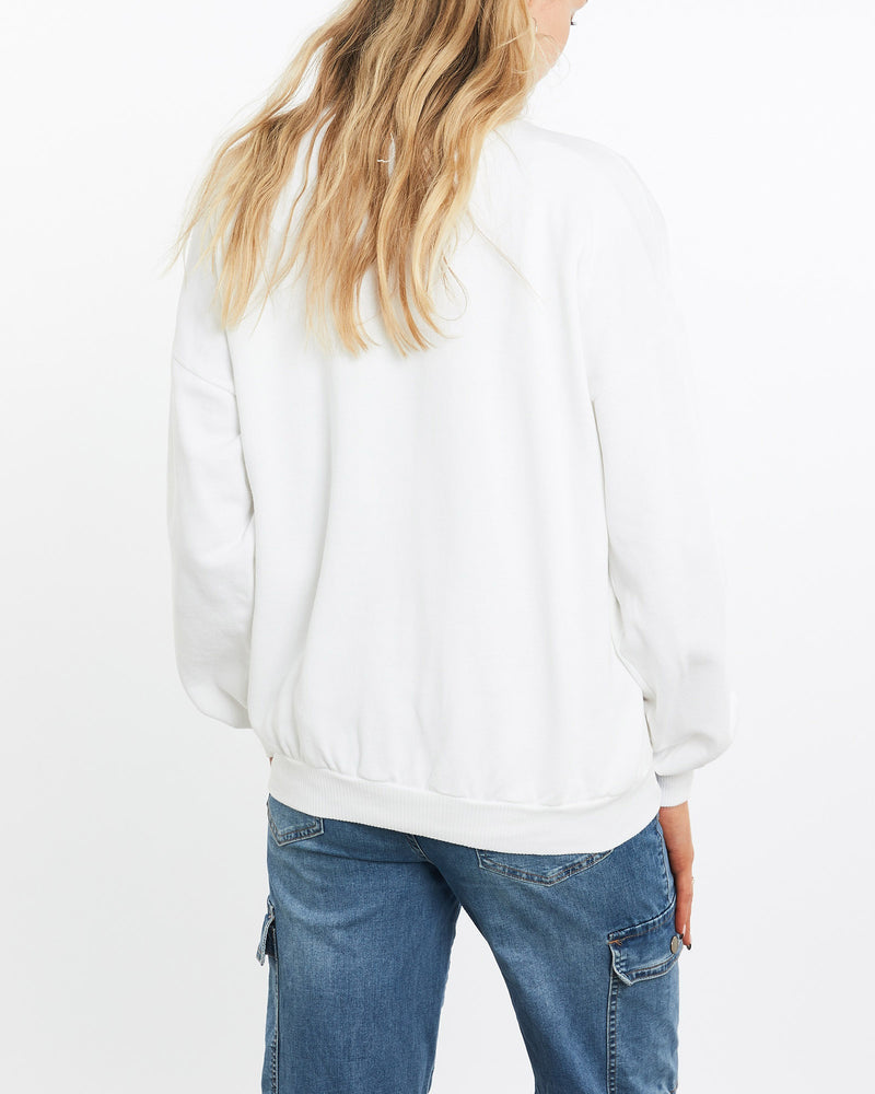 Vintage, 1992, Barcelona, Olympics, Sweatshirt, The Real Deal, size medium, colour White, newtown, sydney, australia, thrift store, opshop, preloved, secondhand, sustainable, retro, antique, 70s, 80s, 90s, 2000s, 00s, fashion, clothing, streetwear, trendy, garment, style, boutique, store, shop, archive, sale, cheap, best, top, Sweats and hoodies