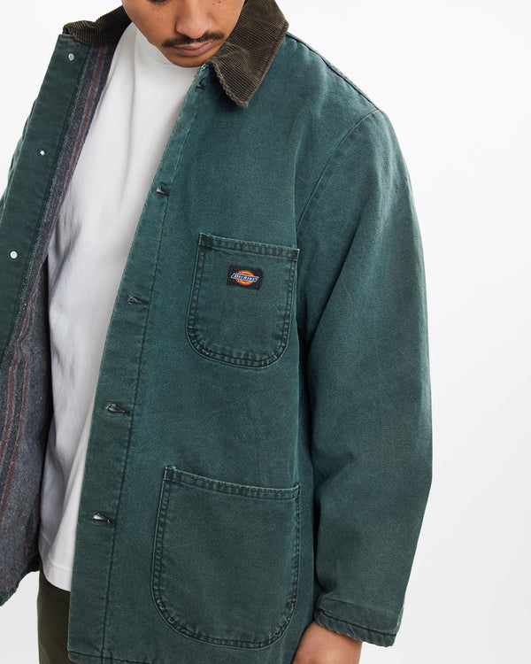 Vintage, Dickies, Blanket, Lined, Jacket, The Real Deal, size large, colour Green, newtown, sydney, australia, thrift store, opshop, preloved, secondhand, sustainable, retro, antique, 70s, 80s, 90s, 2000s, 00s, fashion, clothing, streetwear, trendy, garment, style, boutique, store, shop, archive, sale, cheap, best, top, Jackets