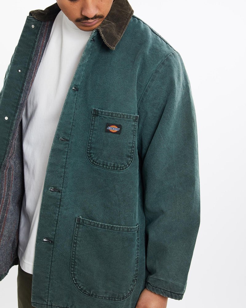 Vintage, Dickies, Blanket, Lined, Jacket, The Real Deal, size large, colour Green, newtown, sydney, australia, thrift store, opshop, preloved, secondhand, sustainable, retro, antique, 70s, 80s, 90s, 2000s, 00s, fashion, clothing, streetwear, trendy, garment, style, boutique, store, shop, archive, sale, cheap, best, top, Jackets