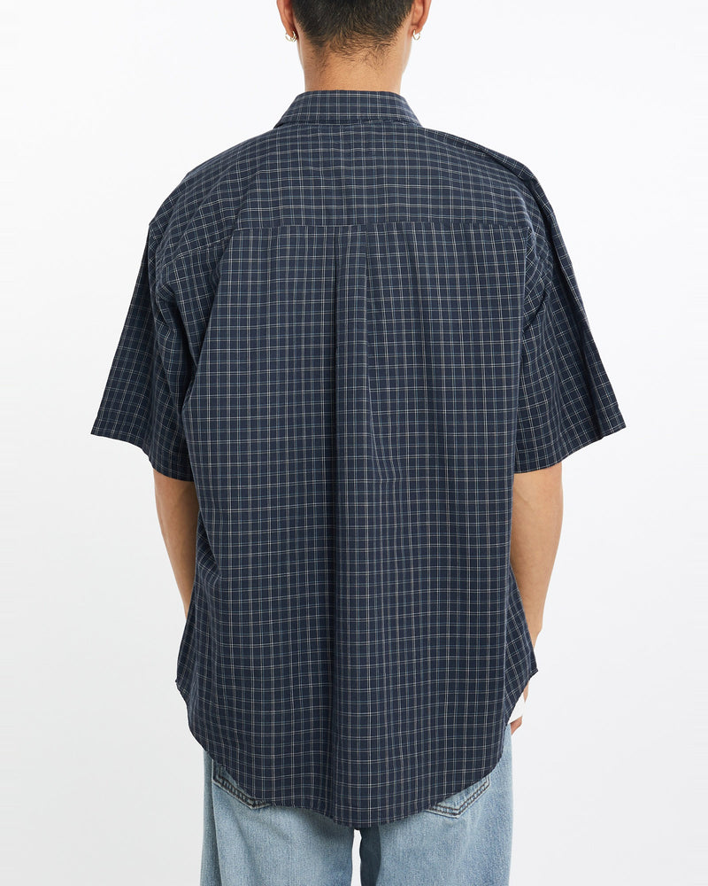 Vintage, 90s, Polo, Ralph, Lauren, Short, Sleeve, Button, Up, Shirt, The Real Deal, size extra large, colour Blue, newtown, sydney, australia, thrift store, opshop, preloved, secondhand, sustainable, retro, antique, 70s, 80s, 90s, 2000s, 00s, fashion, clothing, streetwear, trendy, garment, style, boutique, store, shop, archive, sale, cheap, best, top, Shirts