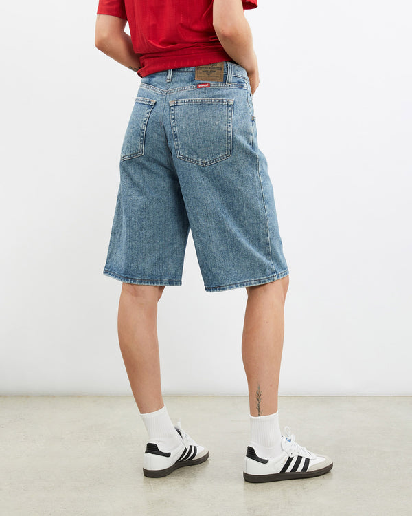 Vintage, Wrangler, Denim, Shorts, The Real Deal, size 30", colour Blue, newtown, sydney, australia, thrift store, opshop, preloved, secondhand, sustainable, retro, antique, 70s, 80s, 90s, 2000s, 00s, fashion, clothing, streetwear, trendy, garment, style, boutique, store, shop, archive, sale, cheap, best, top, Shorts
