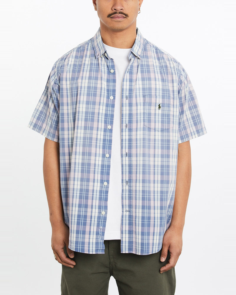 Vintage, 90s, Polo, Ralph, Lauren, Short, Sleeve, Button, Up, Shirt, The Real Deal, size large, colour Multicolour, newtown, sydney, australia, thrift store, opshop, preloved, secondhand, sustainable, retro, antique, 70s, 80s, 90s, 2000s, 00s, fashion, clothing, streetwear, trendy, garment, style, boutique, store, shop, archive, sale, cheap, best, top, Shirts