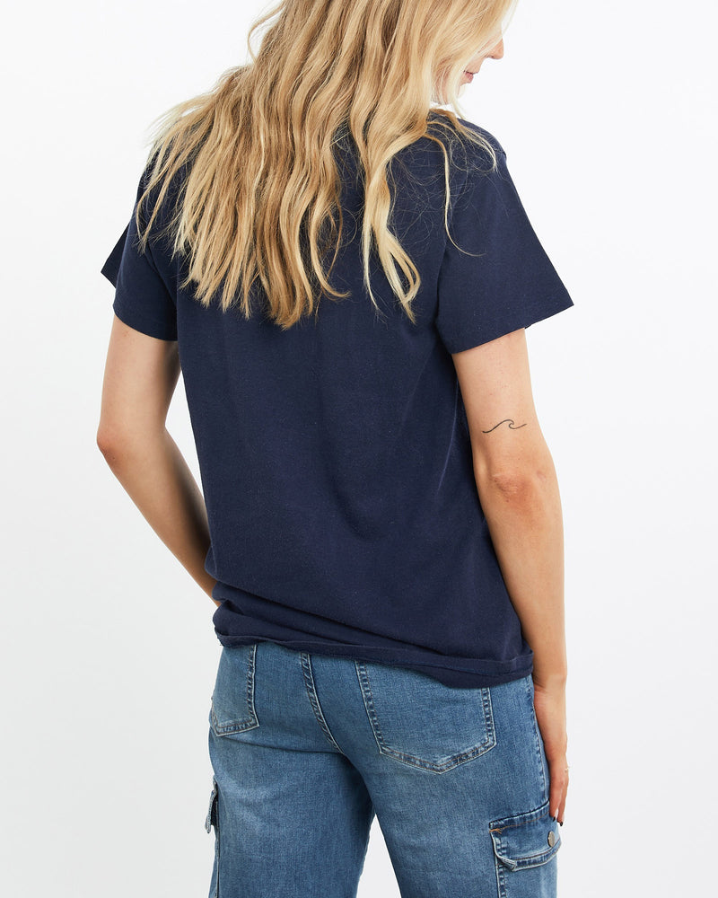 Vintage, 1990, NFL, New, York, Giants, Tee, The Real Deal, size small, colour Navy, newtown, sydney, australia, thrift store, opshop, preloved, secondhand, sustainable, retro, antique, 70s, 80s, 90s, 2000s, 00s, fashion, clothing, streetwear, trendy, garment, style, boutique, store, shop, archive, sale, cheap, best, top, T-Shirts