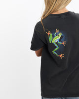 Vintage, 1991, Frog, Wildlife, Tee, The Real Deal, size extra small, colour Black, newtown, sydney, australia, thrift store, opshop, preloved, secondhand, sustainable, retro, antique, 70s, 80s, 90s, 2000s, 00s, fashion, clothing, streetwear, trendy, garment, style, boutique, store, shop, archive, sale, cheap, best, top, T-Shirts