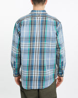 Vintage, 90s, Polo, Ralph, Lauren, Flannelette, Button, Up, Shirt, The Real Deal, size extra large, colour Blue, newtown, sydney, australia, thrift store, opshop, preloved, secondhand, sustainable, retro, antique, 70s, 80s, 90s, 2000s, 00s, fashion, clothing, streetwear, trendy, garment, style, boutique, store, shop, archive, sale, cheap, best, top, Shirts