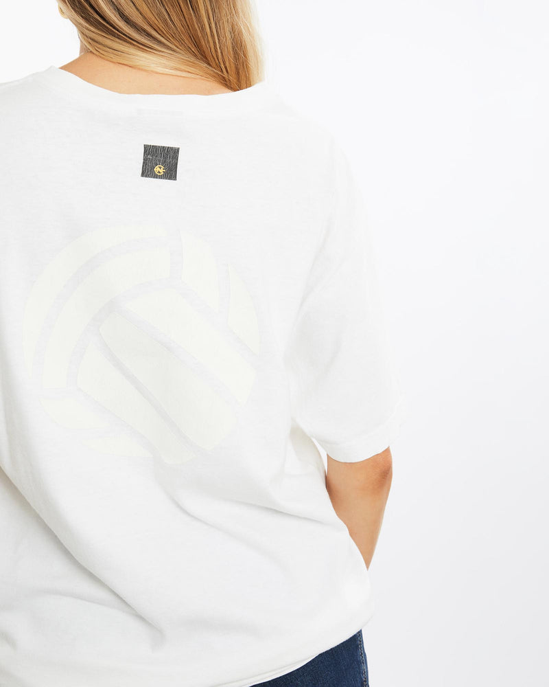 Vintage, 90s, Nautica, Competition, Beach, Volleyball', Tee, The Real Deal, size medium, colour White, newtown, sydney, australia, thrift store, opshop, preloved, secondhand, sustainable, retro, antique, 70s, 80s, 90s, 2000s, 00s, fashion, clothing, streetwear, trendy, garment, style, boutique, store, shop, archive, sale, cheap, best, top, T-Shirts