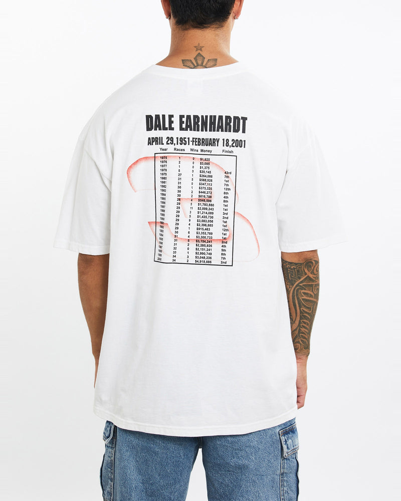 Vintage, Dale, Earnhardt, Racing, Tee, The Real Deal, size extra large, colour White, newtown, sydney, australia, thrift store, opshop, preloved, secondhand, sustainable, retro, antique, 70s, 80s, 90s, 2000s, 00s, fashion, clothing, streetwear, trendy, garment, style, boutique, store, shop, archive, sale, cheap, best, top, T-Shirts