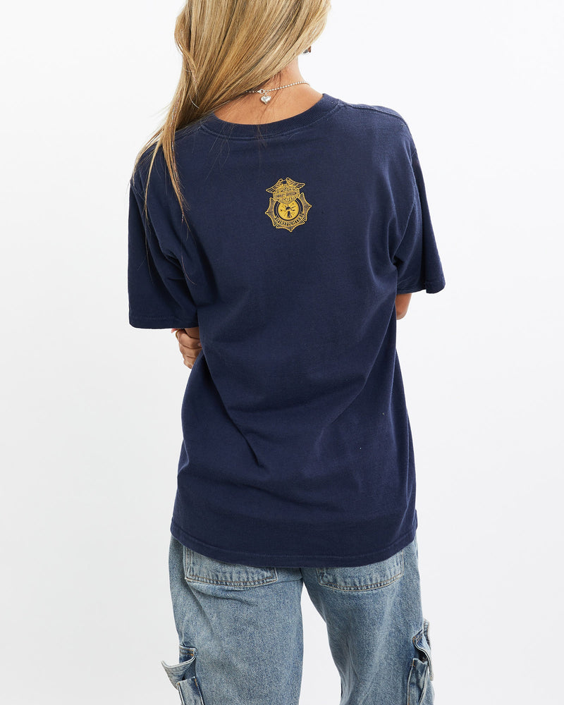 Vintage, Harley, Davidson, Tee, The Real Deal, size small, colour Navy, newtown, sydney, australia, thrift store, opshop, preloved, secondhand, sustainable, retro, antique, 70s, 80s, 90s, 2000s, 00s, fashion, clothing, streetwear, trendy, garment, style, boutique, store, shop, archive, sale, cheap, best, top, T-Shirts