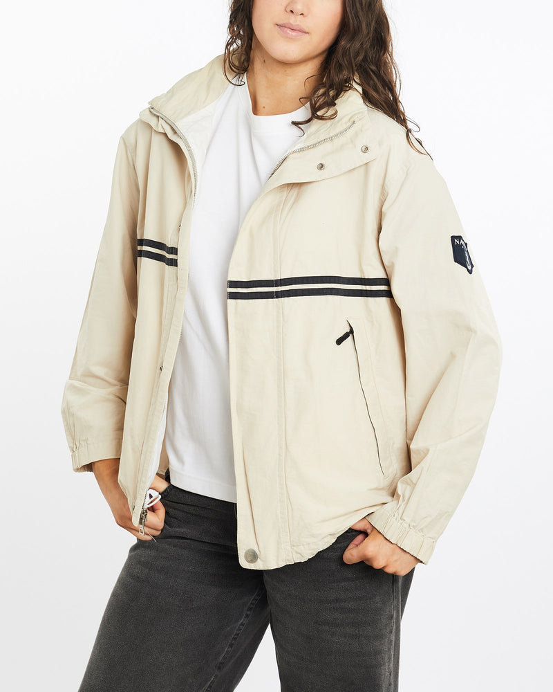 Vintage, Nautica, Windbreaker, Jacket, The Real Deal, size medium, colour Beige, newtown, sydney, australia, thrift store, opshop, preloved, secondhand, sustainable, retro, antique, 70s, 80s, 90s, 2000s, 00s, fashion, clothing, streetwear, trendy, garment, style, boutique, store, shop, archive, sale, cheap, best, top, Jackets
