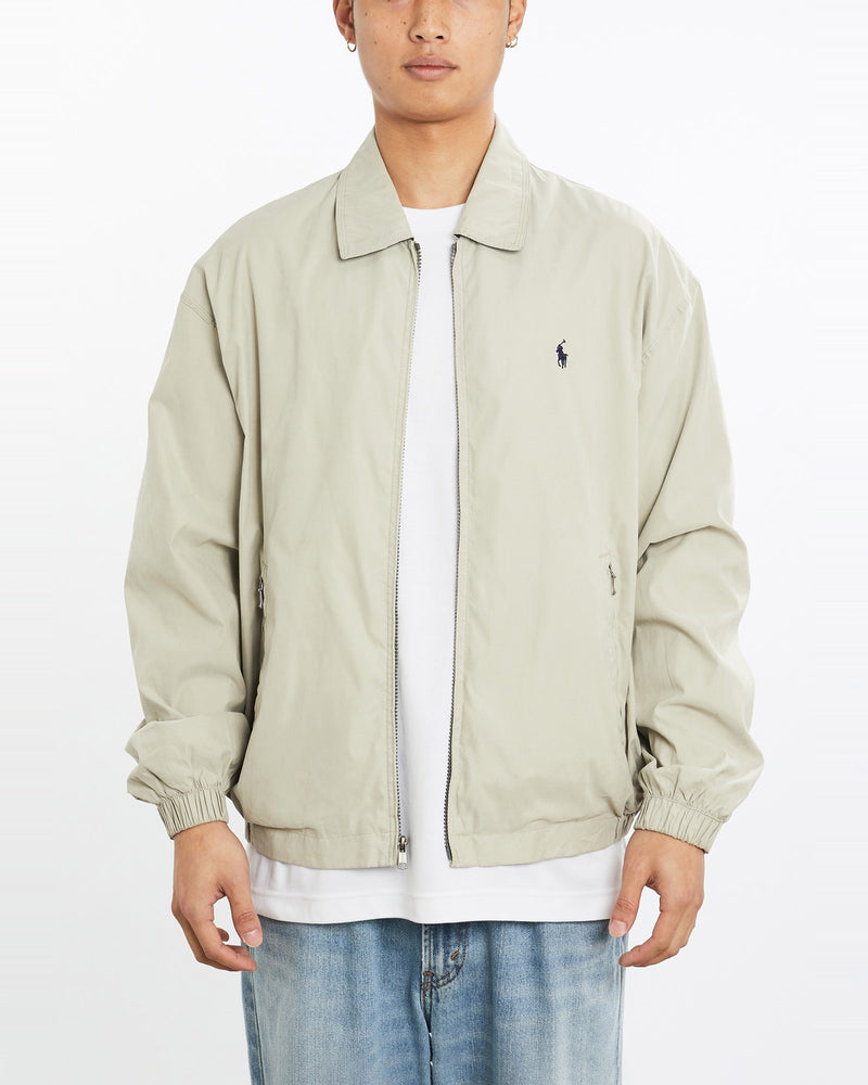 Vintage, 90s, Polo, Ralph, Lauren, Harrington, Jacket, The Real Deal, size large, colour Beige, newtown, sydney, australia, thrift store, opshop, preloved, secondhand, sustainable, retro, antique, 70s, 80s, 90s, 2000s, 00s, fashion, clothing, streetwear, trendy, garment, style, boutique, store, shop, archive, sale, cheap, best, top, Jackets