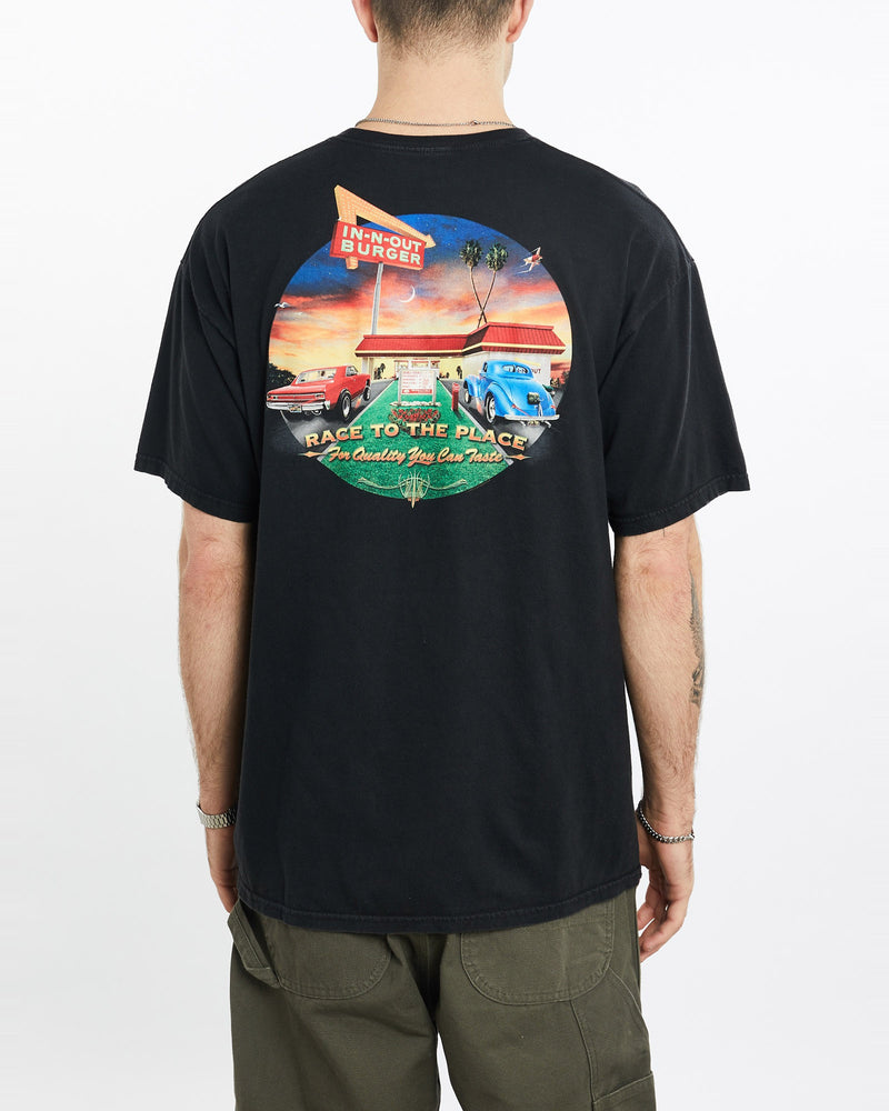 Vintage, In-N-Out, Burger, Tee, The Real Deal, size extra large, colour Black, newtown, sydney, australia, thrift store, opshop, preloved, secondhand, sustainable, retro, antique, 70s, 80s, 90s, 2000s, 00s, fashion, clothing, streetwear, trendy, garment, style, boutique, store, shop, archive, sale, cheap, best, top, T-Shirts