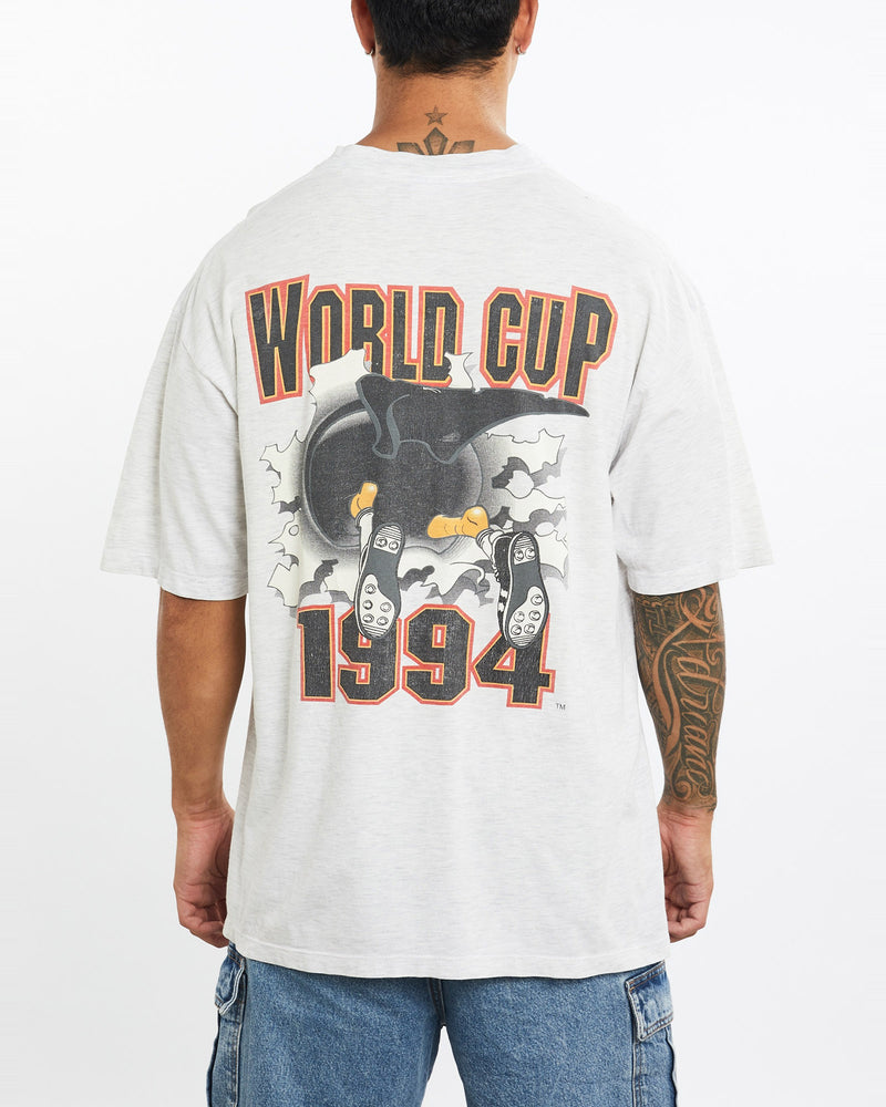 Vintage, 1994, Germany, FIFA, World, Cup, Tee, The Real Deal, size extra large, colour Grey, newtown, sydney, australia, thrift store, opshop, preloved, secondhand, sustainable, retro, antique, 70s, 80s, 90s, 2000s, 00s, fashion, clothing, streetwear, trendy, garment, style, boutique, store, shop, archive, sale, cheap, best, top, T-Shirts
