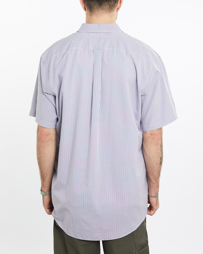 Vintage, 90s, Polo, Ralph, Lauren, Short, Sleeve, Button, Up, Shirt, The Real Deal, size extra large, colour Purple, newtown, sydney, australia, thrift store, opshop, preloved, secondhand, sustainable, retro, antique, 70s, 80s, 90s, 2000s, 00s, fashion, clothing, streetwear, trendy, garment, style, boutique, store, shop, archive, sale, cheap, best, top, Shirts