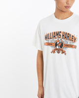 Vintage, Harley, Davidson, x, Williams, Harley, Baseball, Tee, The Real Deal, size large, colour White, newtown, sydney, australia, thrift store, opshop, preloved, secondhand, sustainable, retro, antique, 70s, 80s, 90s, 2000s, 00s, fashion, clothing, streetwear, trendy, garment, style, boutique, store, shop, archive, sale, cheap, best, top, T-Shirts