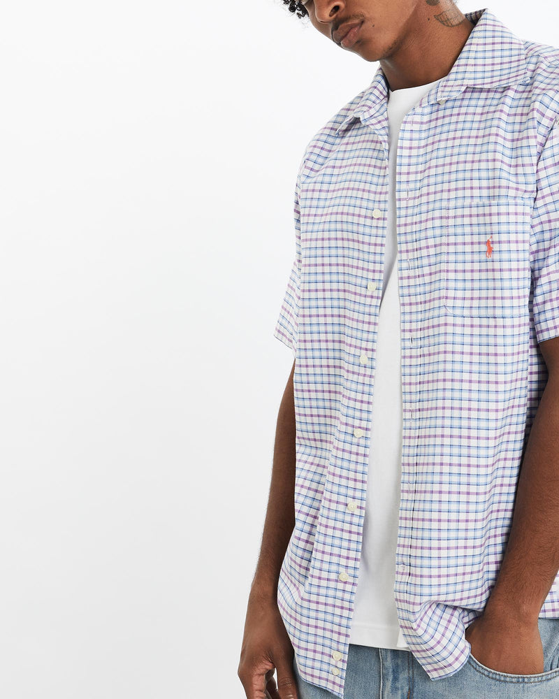 Vintage, 90s, Polo, Ralph, Lauren, Short, Sleeve, Button, Up, Shirt, The Real Deal, size large, colour Multicolour, newtown, sydney, australia, thrift store, opshop, preloved, secondhand, sustainable, retro, antique, 70s, 80s, 90s, 2000s, 00s, fashion, clothing, streetwear, trendy, garment, style, boutique, store, shop, archive, sale, cheap, best, top, Shirts