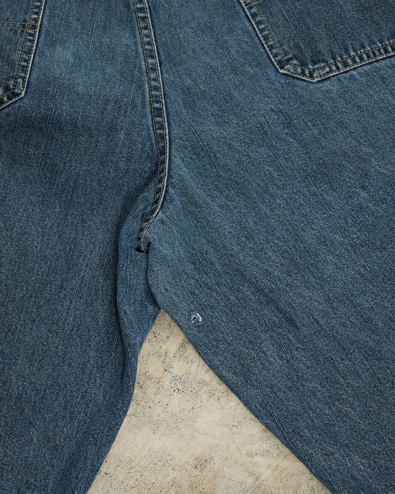 Vintage Wrangler Denim Cargo Shorts <br>35" , The Real Deal , newtown, sydney, australia, thrift store, opshop, preloved, secondhand, sustainable, retro, antique, 70s, 80s, 90s, 2000s, 00s, fashion, clothing, streetwear, trendy, garment, style, boutique, store, shop, archive, sale, cheap, best, top