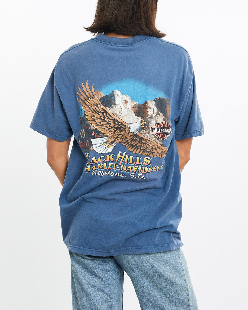 Vintage, Harley, Davidson, Tee, The Real Deal, size small, colour Blue, newtown, sydney, australia, thrift store, opshop, preloved, secondhand, sustainable, retro, antique, 70s, 80s, 90s, 2000s, 00s, fashion, clothing, streetwear, trendy, garment, style, boutique, store, shop, archive, sale, cheap, best, top, T-Shirts