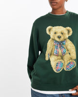 Vintage, 90s, Teddy, Bear, Sweatshirt, The Real Deal, size medium, colour Green, newtown, sydney, australia, thrift store, opshop, preloved, secondhand, sustainable, retro, antique, 70s, 80s, 90s, 2000s, 00s, fashion, clothing, streetwear, trendy, garment, style, boutique, store, shop, archive, sale, cheap, best, top, Sweats and hoodies