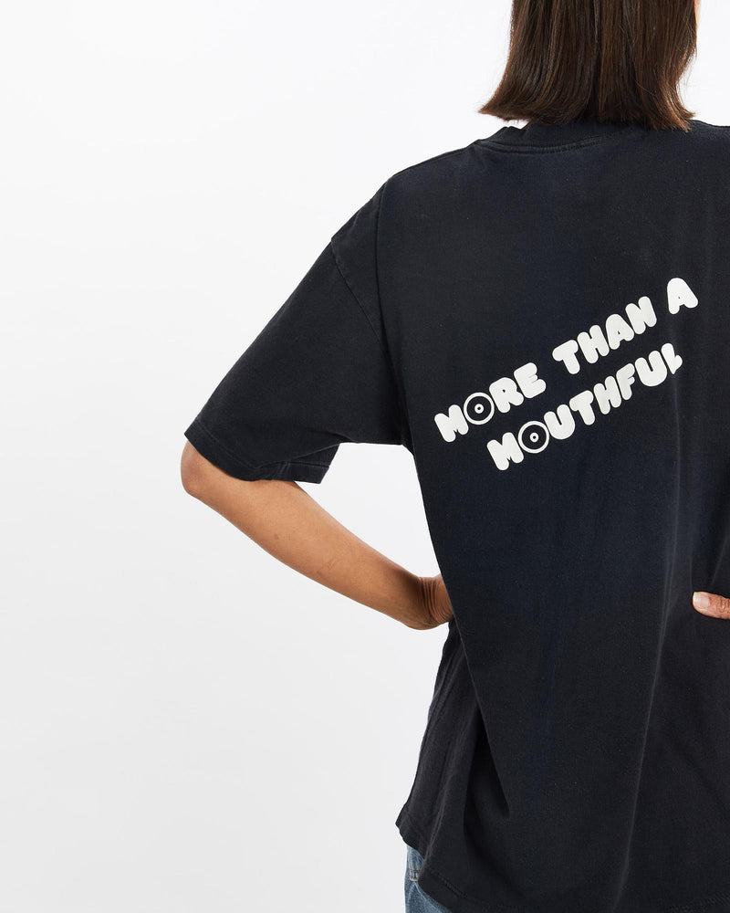 Vintage, 90s, Hooters, Tee, The Real Deal, size medium, colour Black, newtown, sydney, australia, thrift store, opshop, preloved, secondhand, sustainable, retro, antique, 70s, 80s, 90s, 2000s, 00s, fashion, clothing, streetwear, trendy, garment, style, boutique, store, shop, archive, sale, cheap, best, top, T-Shirts