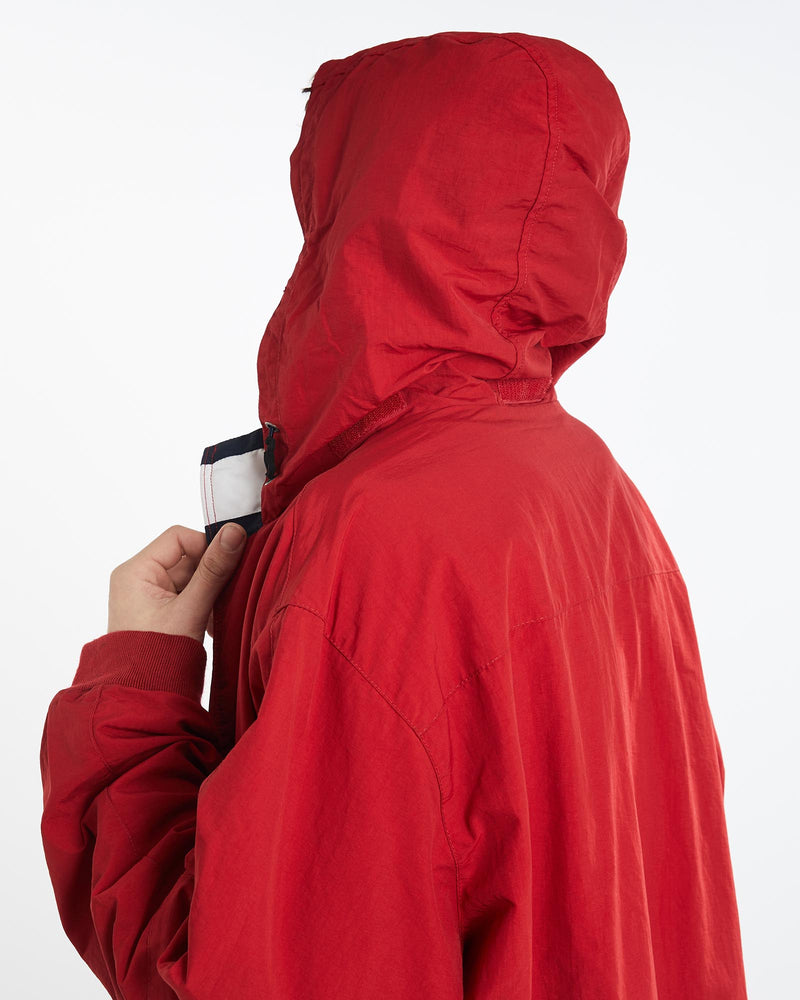 Vintage, Tommy, Hilfiger, Windbreaker, Jacket, The Real Deal, size double extra large, colour Red, newtown, sydney, australia, thrift store, opshop, preloved, secondhand, sustainable, retro, antique, 70s, 80s, 90s, 2000s, 00s, fashion, clothing, streetwear, trendy, garment, style, boutique, store, shop, archive, sale, cheap, best, top, Jackets